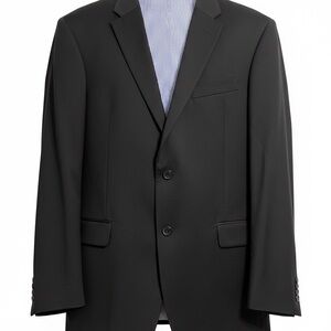 Tommy Hilfiger Mens Wool Blazer Black 42R 44R Two Button Sport Coat Jacket